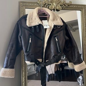 Zara New Sherpa cropped jacket